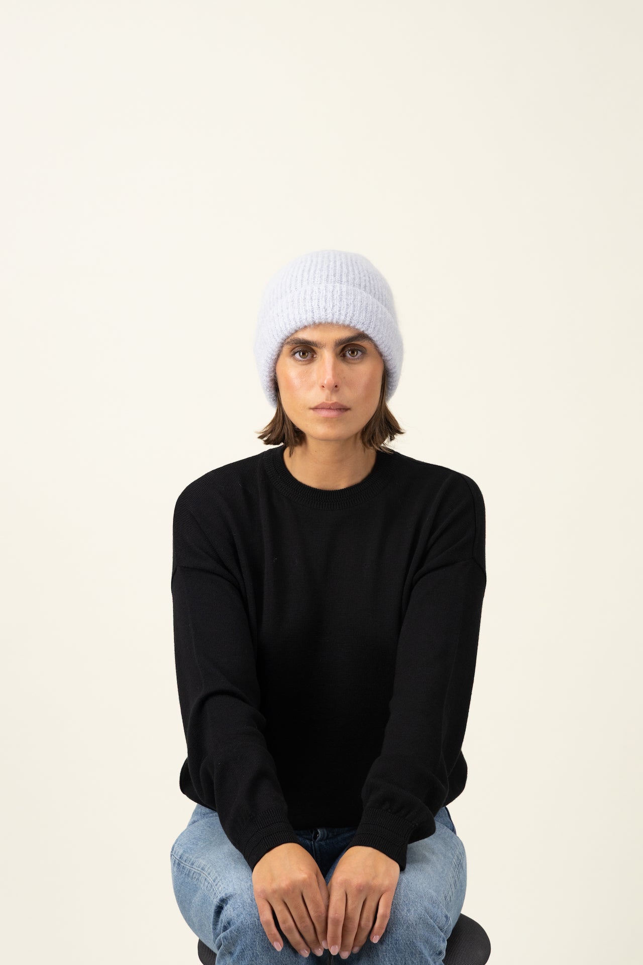 Produit Bonnet Anouch confectionné par la marque Parisienne Tricots Jean Marc 1972.