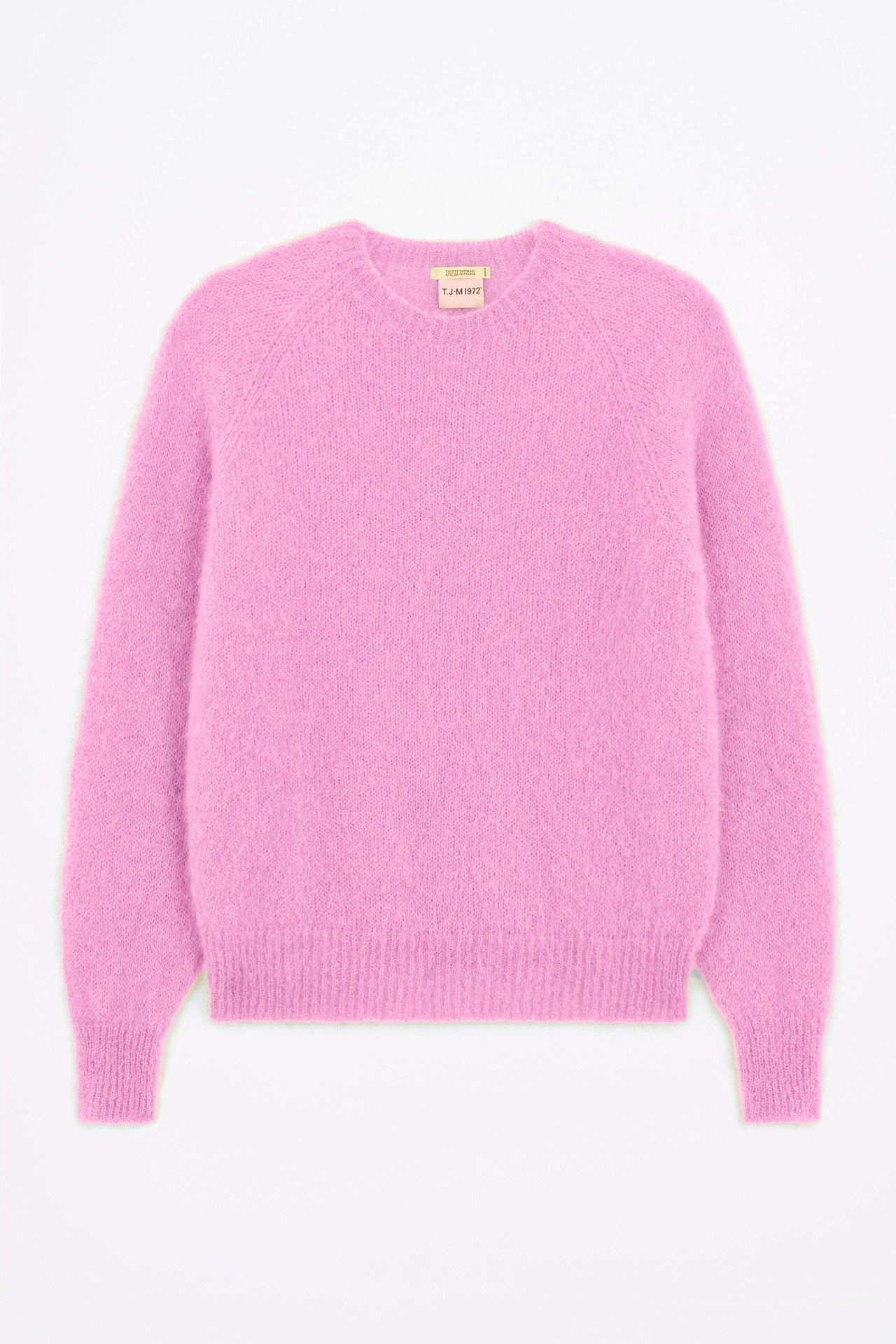 Produit Anouch col rond baby pink confectionné par la marque Parisienne Tricots Jean Marc 1972.