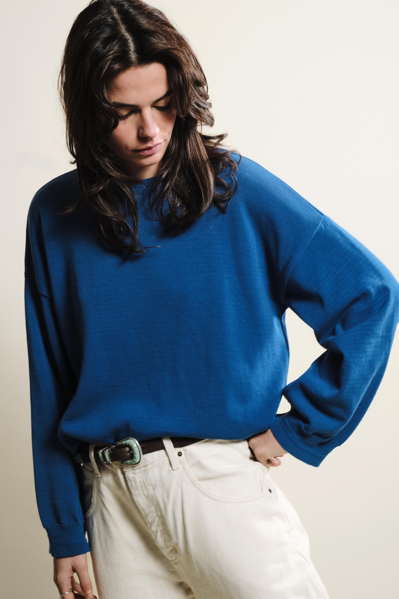 Produit couleur Écru tricoté par la marque Parisienne Tricots Jean Marc 1972.