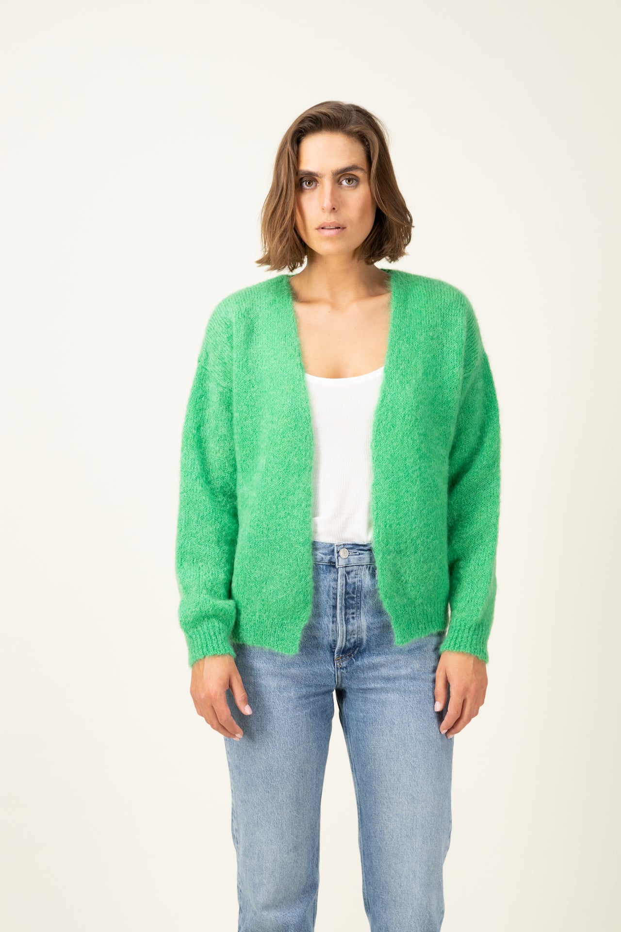 Produit Gilet Anouch confectionné par la marque Parisienne Tricots Jean Marc 1972.