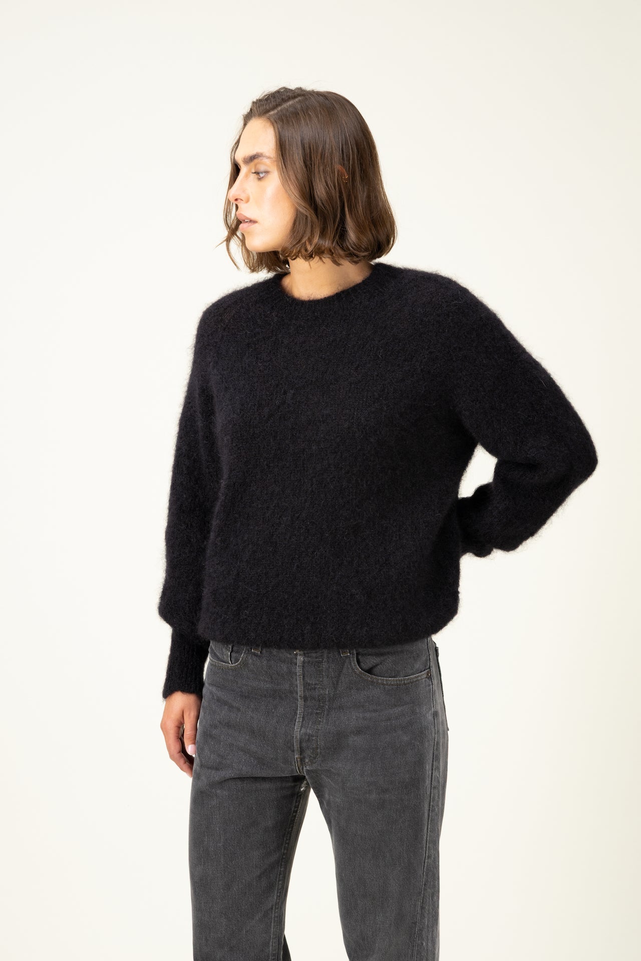Produit Anouch col rond confectionné par la marque Parisienne Tricots Jean Marc 1972.