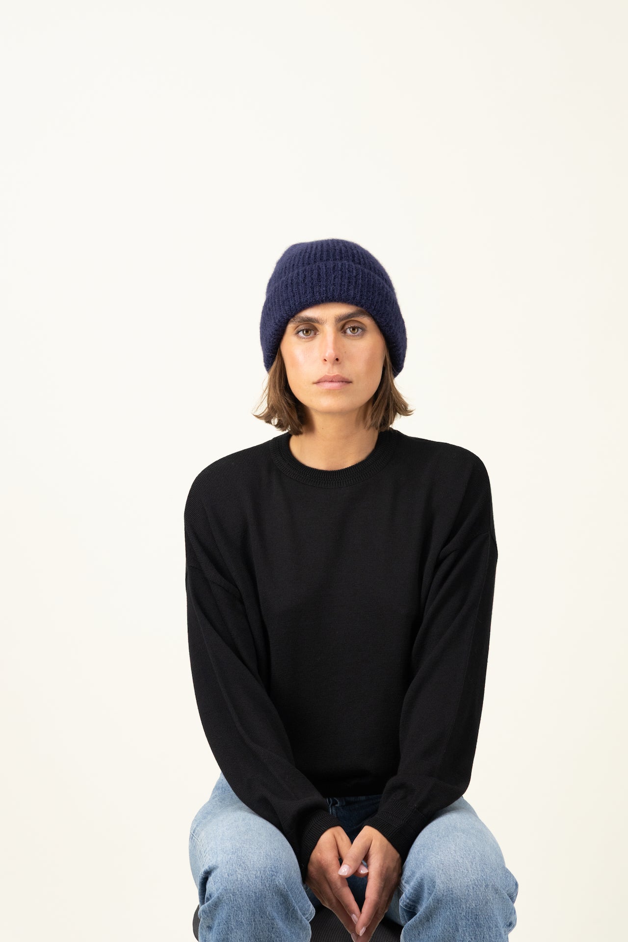 Produit Bonnet Anouch confectionné par la marque Parisienne Tricots Jean Marc 1972.