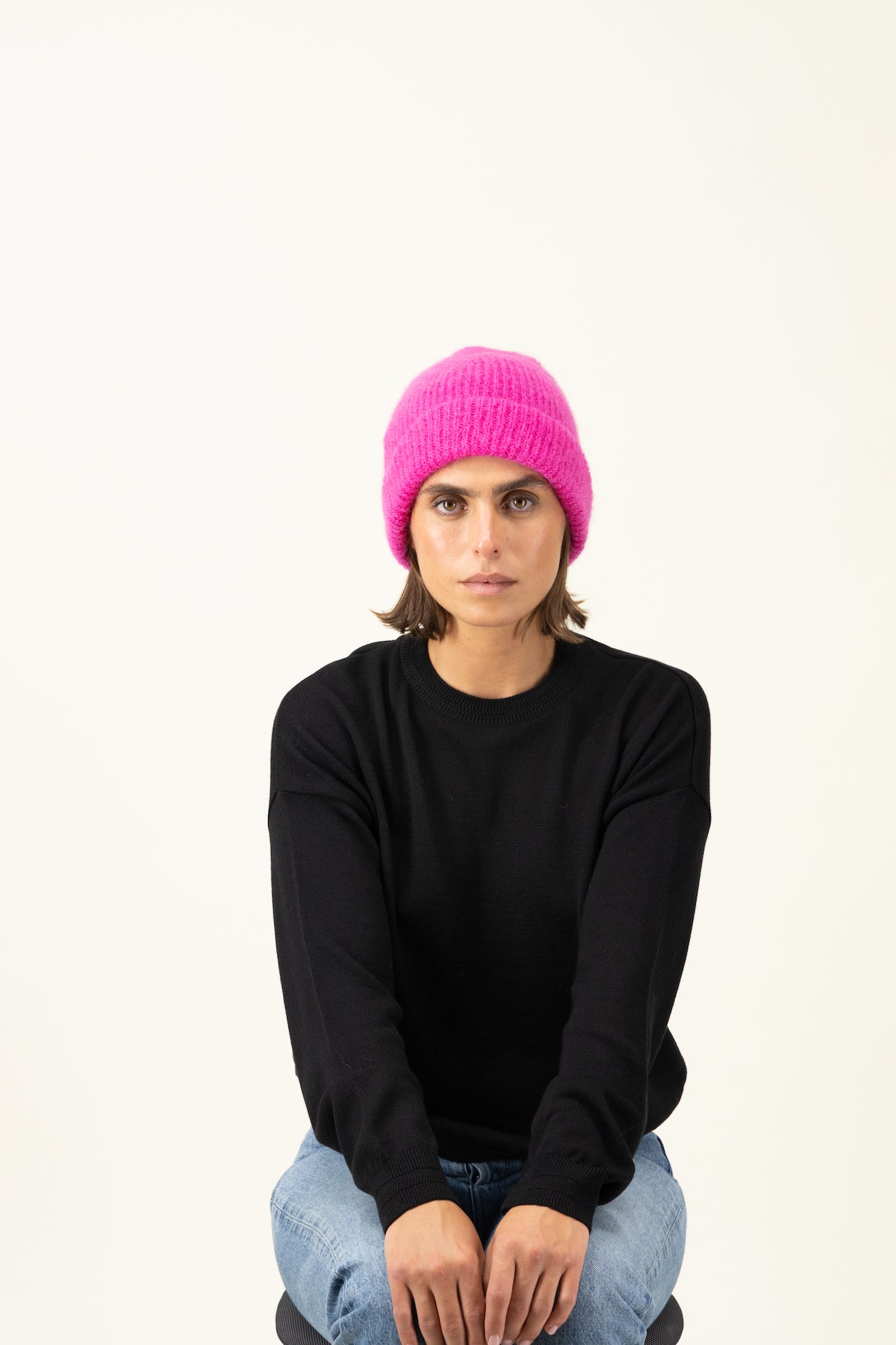 Produit Bonnet Anouch confectionné par la marque Parisienne Tricots Jean Marc 1972.