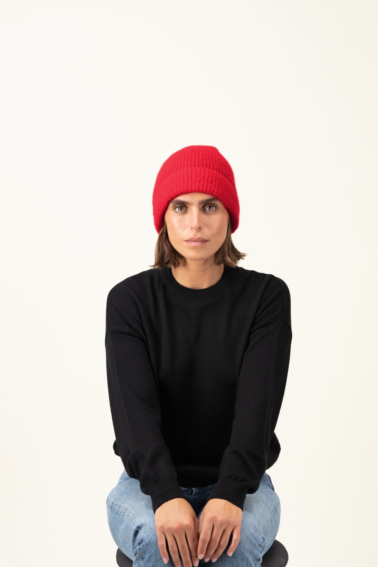 Produit Bonnet Anouch confectionné par la marque Parisienne Tricots Jean Marc 1972.