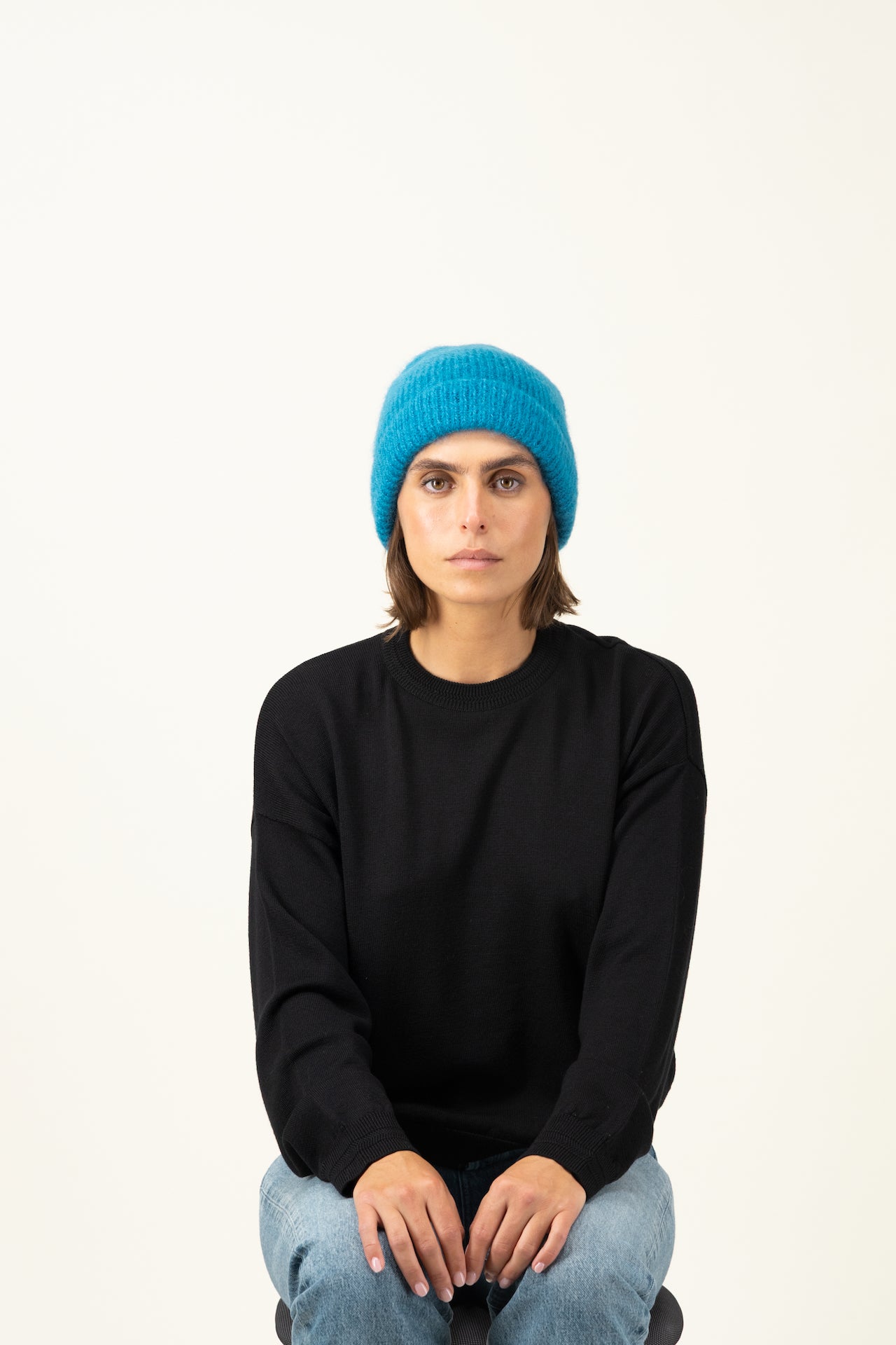 Produit Bonnet Anouch confectionné par la marque Parisienne Tricots Jean Marc 1972.