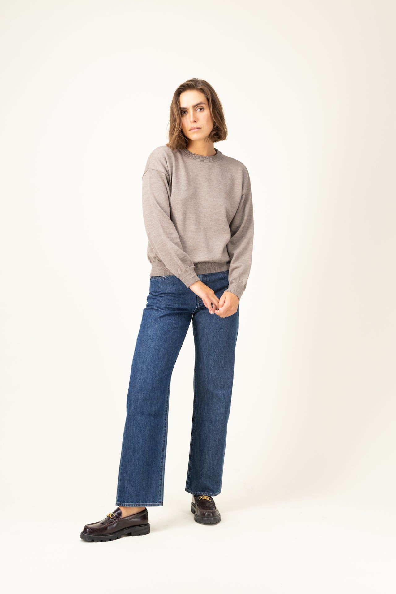 Produit Loucine col rond confectionné par la marque Parisienne Tricots Jean Marc 1972.