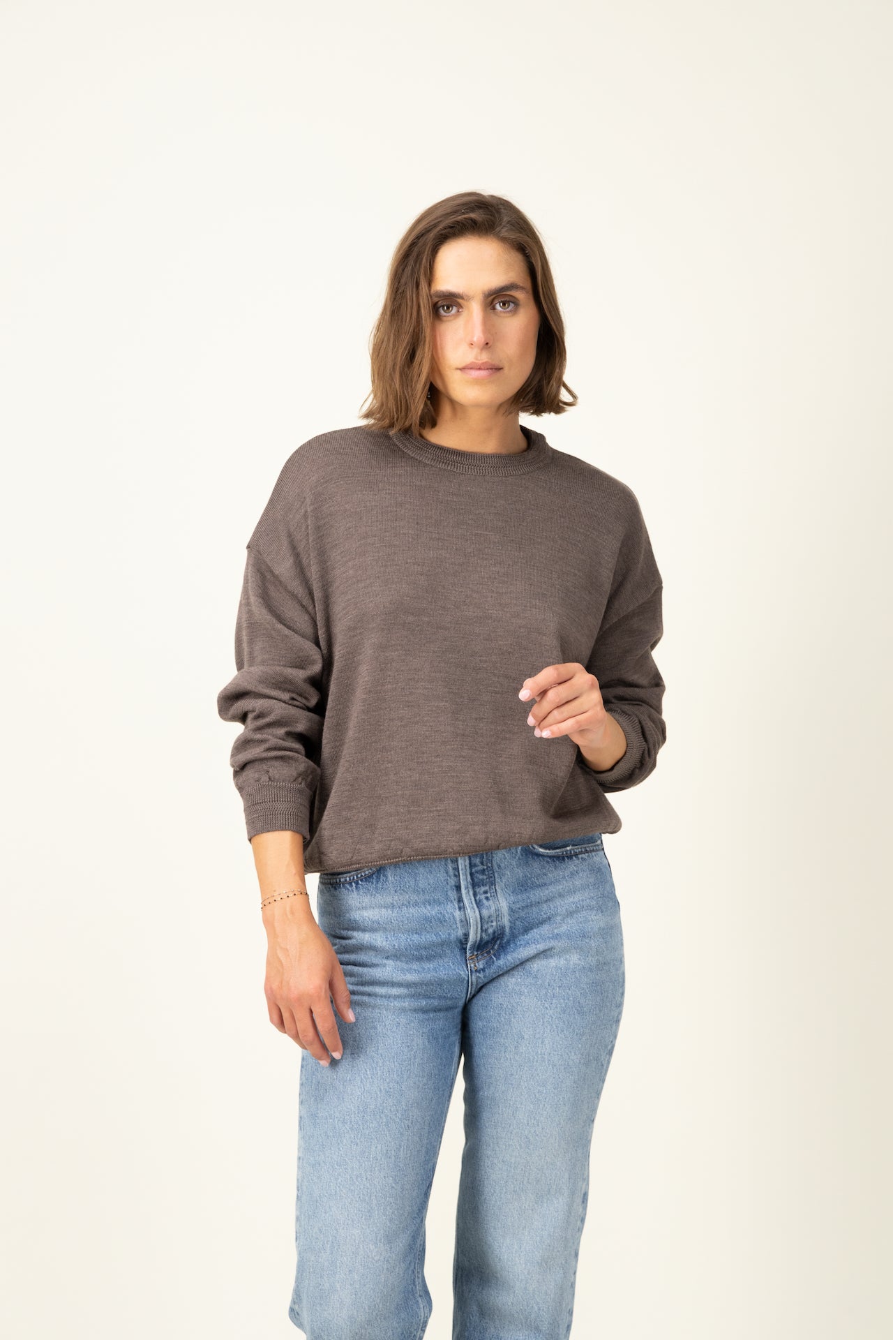 Produit Loucine col rond confectionné par la marque Parisienne Tricots Jean Marc 1972.