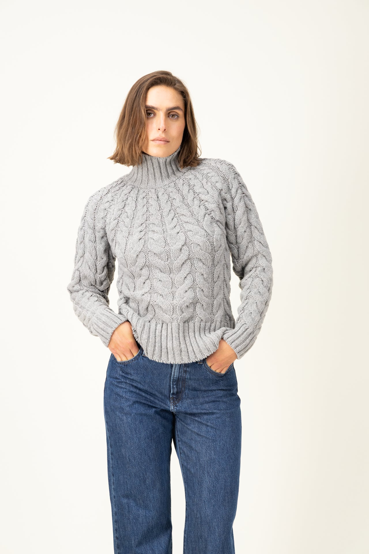 Produit Pull Méliné torsades confectionné par la marque Parisienne Tricots Jean Marc 1972.