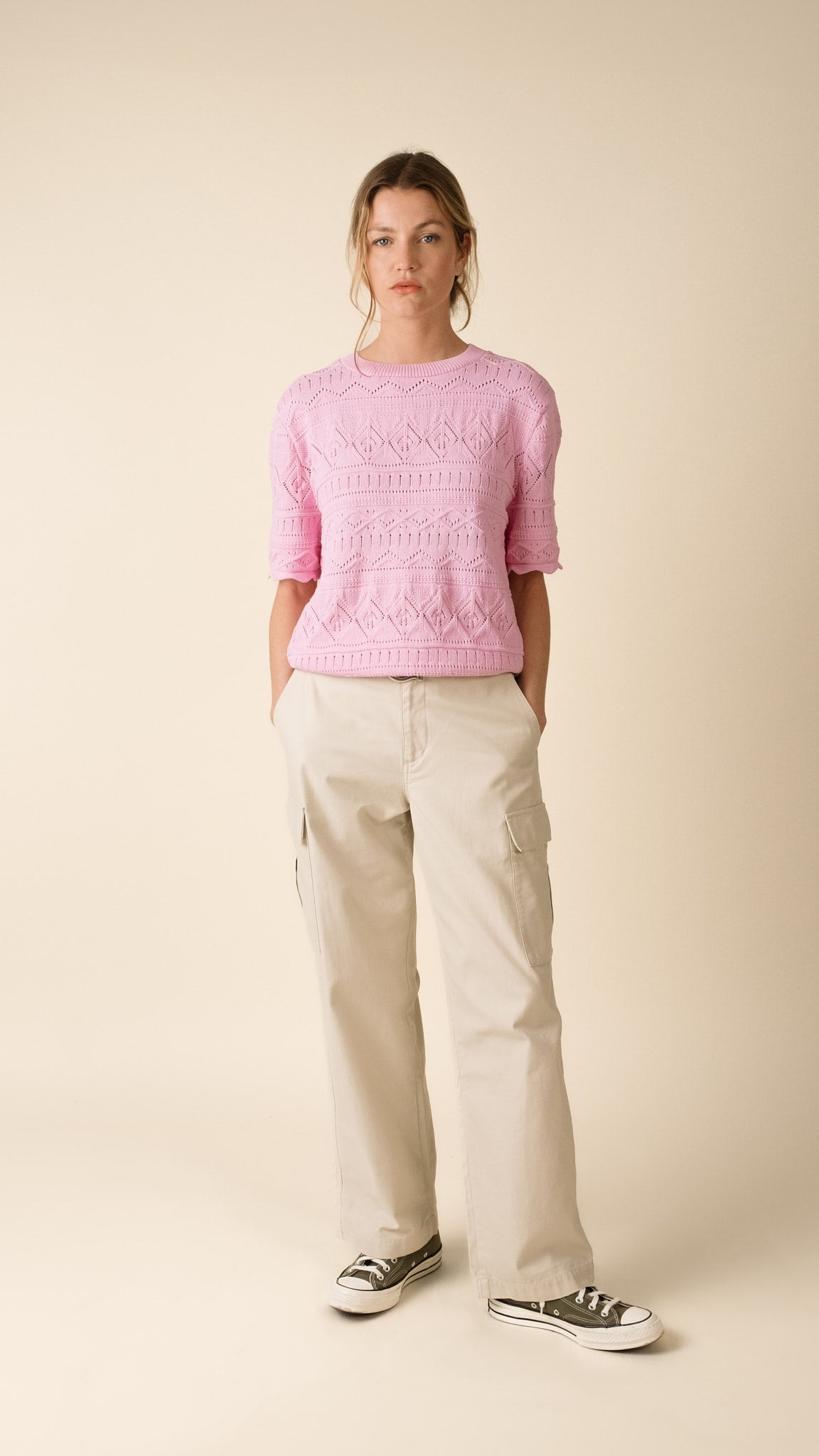 Produit Maille Inna Rose confectionné par la marque Parisienne Tricots Jean Marc 1972.