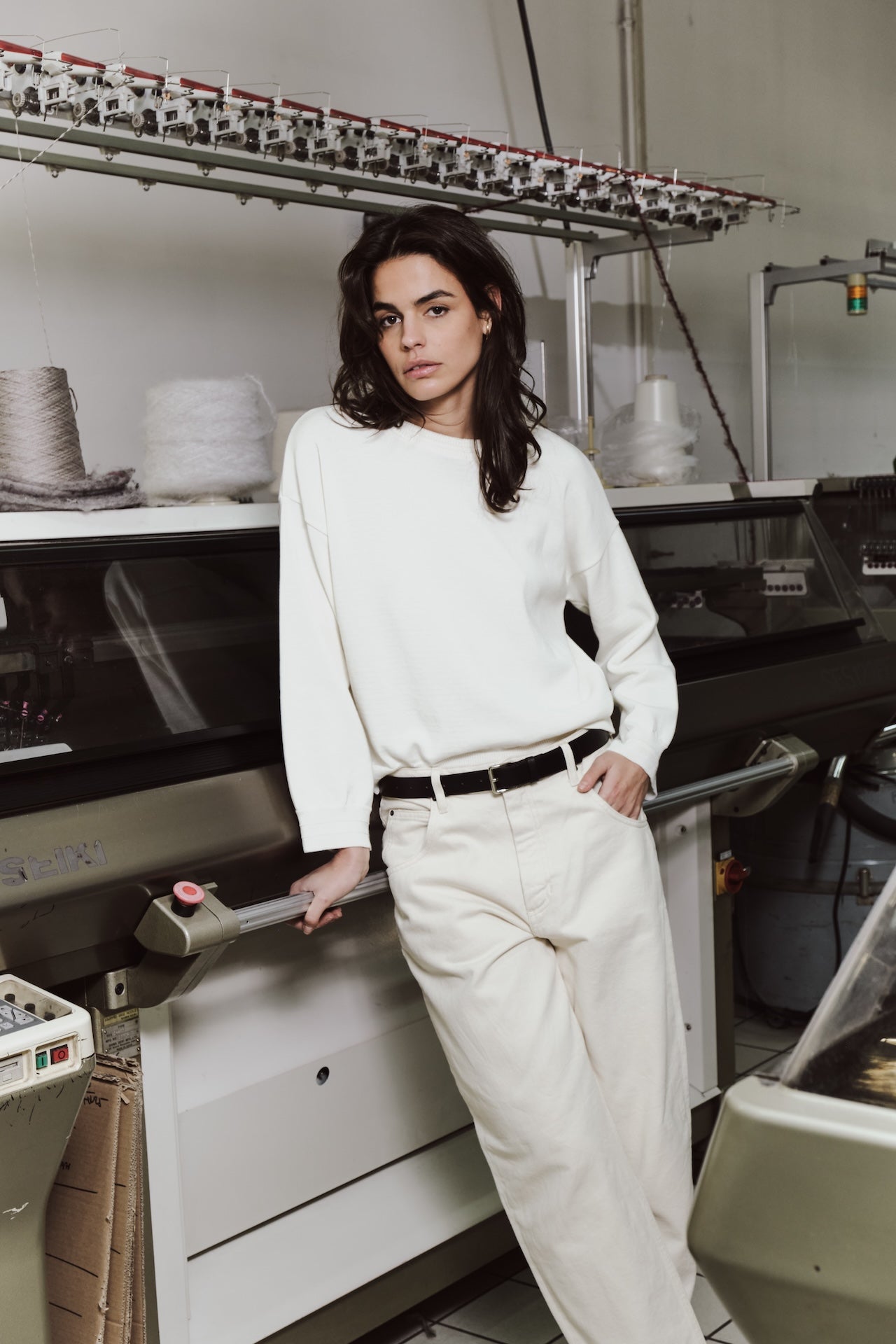 Produit  couleur Naturel / Jaune tricoté par la marque Parisienne Tricots Jean Marc 1972.