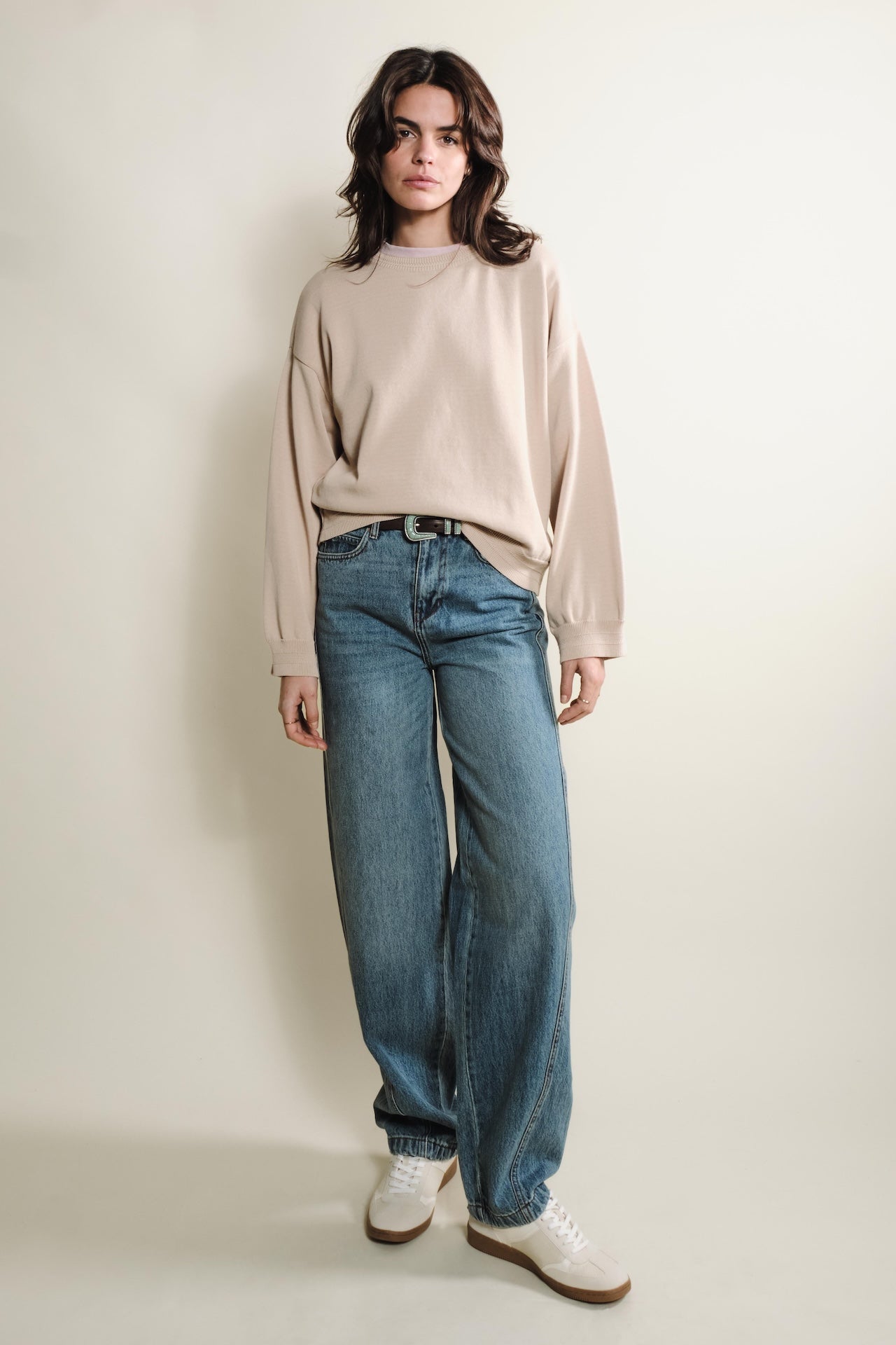 Produit  couleur Beige tricoté par la marque Parisienne Tricots Jean Marc 1972.