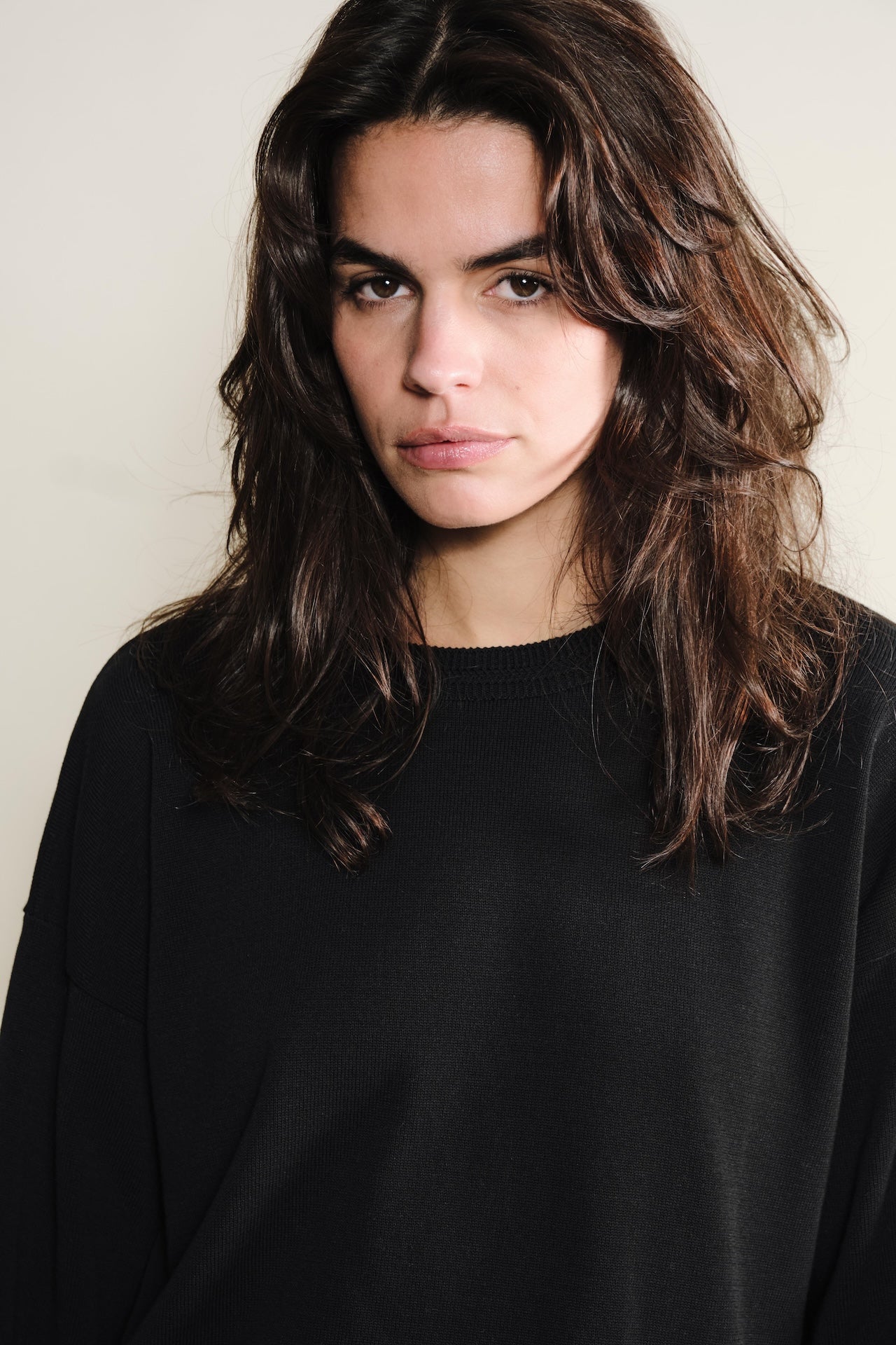 Produit Polo Loucine couleur Noir tricoté par la marque Parisienne Tricots Jean Marc 1972.